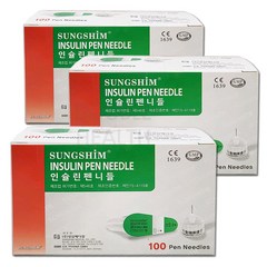 건강두배로 성심메디칼 인슐린 펜니들 멸균 주사침 32G * 4mm, 32G * 4mm * 100pcs, 3개