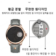 스위스 브랜드 초슬림 캘린더 쿼츠 손목시계 남성용 제품