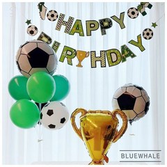 (국내발송 당일출고) 남아 축구선수 축구 생일 파티 트로피 풍선세트 기념일 파티풍선 이벤트 풍선 (생일토퍼증정), 01.축구 트로피 세트