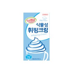 서울우유 식물성휘핑크림 1000ML 1박스 12개세트 우유청년, 1개