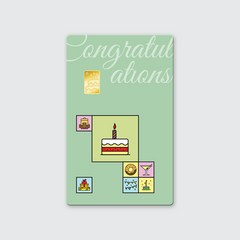 [한국조폐공사] 생일축하 카드형 골드 1g #케이크가 좋아