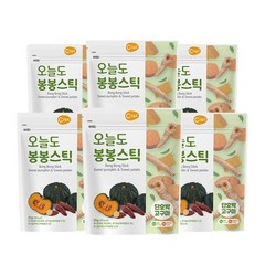 오늘도 아기과자 NEW봉봉스틱, 단호박고구마, 25g, 6개