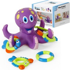 헬로디노 문어링 물놀이장난감 아기 목욕 놀이 장난감 유아 링끼우기