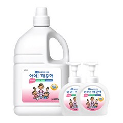 아이깨끗해 거품형 핸드워시 핸드솝 4리터 온가족 대용량(펌프용기490ml 2개 포함), 1세트