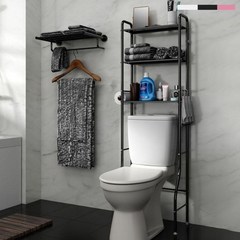 키밍 욕실 수납 선반 정리 다용도실 세탁실 화장실 H3660, 블랙, 1개