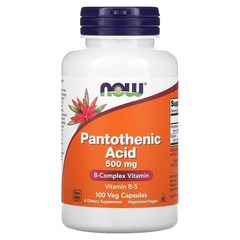 (1+1) 나우푸드 판토텐산 Pantothenic Acid 500mg 비타민B5 판토테닉 애시드 비건 100 베지캡슐 2팩, 100정, 2개