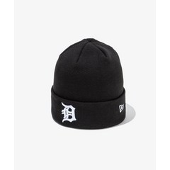 뉴에라 MLB 베이직 커프 디트로이트 타이거즈 비니 블랙 BASIC KNIT CUFF BEANIE BLACK DETROIT BLK 13338468