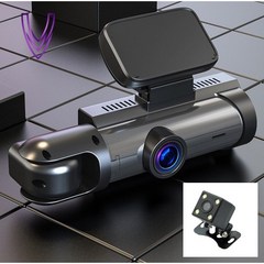 페달 블랙박스 자동차 풋 급발진 브레이크 대시 캠 3.16 인치 듀얼 렌즈 운전 레코더 전면 내부 카메라 G-, 05 전면(16G)+ 후면카메라(4LED)