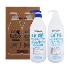 착한팩토리 밀크 단백질샴푸1000ml+트리트먼트1000ml, 1000ml