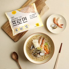 고단백 저탄수 국수- 해물맛 8개 (스프포함) / 콩으로 만든 프로틴 생면 식단면 [피터그랩 프로면]