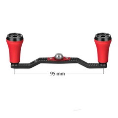 릴 고멕서스 릴튜닝 파워핸들 105mm 도요 염월 캘커타 콘퀘스트 스티즈 호환가능 베이트 릴 전동, [01] For 7x4mm, 01 Red Black-95mm, Red Black-95mm+For Shimano 7x4