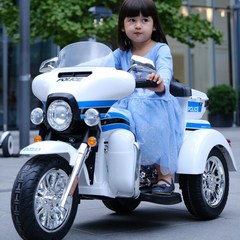 유아전동차 아기전동차 유모차를 충전하는 어린이 전기 오토바이 3 륜 경찰차 아기 아이들은 큰 크기 앉 수 있습니, 01 CHINA, 01 White