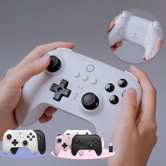 8BitDo 얼티메이트 컨트롤러 무선 게임 컨트롤러/무선 조이스틱 패드/충전독포함/ 스위치 닌텐도 PC, 블랙 2.4G