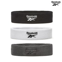 [Reebok] 스포츠 헤어밴드 타월소재 땀흡수 고탄력 밴드, 그레이