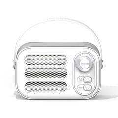아이리버 레트로 휴대용 무선 라디오 블루투스 스피커, 화이트, ISB-M01
