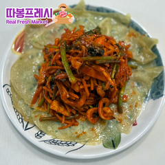 따봉프레시 대구 40년 새콤달콤 오징어 똘똘이 무침회 똘똘이식당, 무침회세트(중)_순한맛, 1개, 1kg