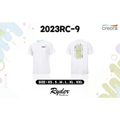 라이더 티셔츠 2023FW 23RC-9 WH 남여공용 코튼라이크 시리즈 배드민턴티셔츠 오남스포츠