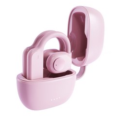 Fowod 오픈핏 골전도 블루투스 이어폰 오픈형 귀걸이형 노이즈캔슬링 무선 이어폰, 분홍색, i31