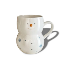 눈사람 머그컵 특이한 크리스마스 연말 홈카페 귀여운 커피, 1개