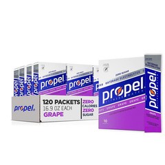 Propel Powder Packets Grape With Electrolytes Vitamins and No Sugar 10 Count (Pack of 12) (Packag, 1개