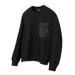 스위브 Edge Slit Pocket Sweatshirt (Black) LSRSCTM108M