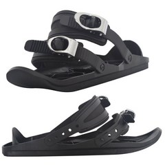 숏스키세트 szblaze mini ski skates for snow short skiboard snowblades 야외 조절 가능한 프리 사이즈 모든 겨울 스포츠 장비에 적합, 검은색, m