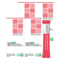 사노셀 유기농 애플사이다비니거 스틱, 4박스, 20포