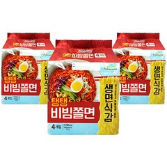 풀무원 생면식감 탱탱 비빔쫄면 4개입, 123g, 12개