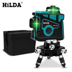 HILDA 12라인 3D 레이저 레벨기 수평기 그린레이저 4V8H HONGKONG BLUEPAN AD CO. LIMITED 정품인증, 블루, 1개