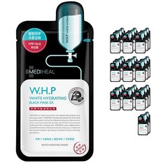 메디힐 WHP 미백수분 블랙 마스크팩 EX 1BOX (10ea), 1매입, 30개