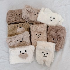 [당일출고/신상] 귀여운 겨울 뽀글이 머플러 동물 캐릭터 목도리 강아지 토끼 곰돌이