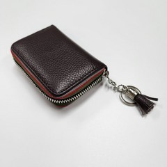 [자스나로 BRO-3] 아코디언 카드지갑 지퍼 동전 키링 NFC 교통카드 중복인식 방지특허