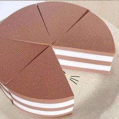 티라미수 조각 케이크 모양 파운데이션 스펀지, 상세이페이지 참고, 삼각형 케이크 퍼프 1개