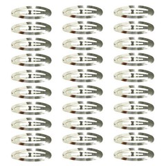 리본빌 헤어핀만들기 리본공예재료 똑딱핀 핀대 무니켈똑딱핀, 30개, 타원 똑딱핀 5cm