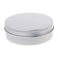 5-120ml 빈 알루미늄 화장품 냄비 항아리 실버 틴 컨테이너 뚜껑이있는 둥근 상자, 120ml, 1개
