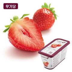 [아이스박스 포함] 프랑스 브아롱 냉동 딸기 과일 퓨레 1kg, 1개