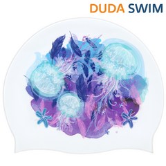 두다수모-해파리 수채화수모 실리콘 수모 수영모