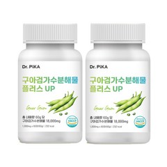 닥터피카 구아검가수분해물100% 프리바이오틱스 유산균 식약청인증 구아콩 차전자피 식물성 식이섬유, 2개, 60정