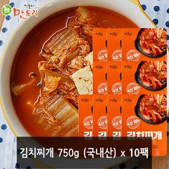 김치찌개 국내산/선굼터 맛도락, 750g, 10팩