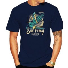 서핑보드 2022 패션 티셔츠 하와이 서퍼 보드 티키 비치 레트로 핀업 파티 티