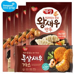 [동원 F&B] [동원] 개성 왕새우만두 315g x 4봉 + 통살 새우까스 480g, 상세페이지참조, 왕새우만두 315g 4봉 + 통살새우까스 480g