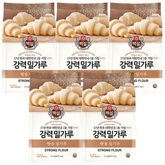 백설 강력 밀가루, 2.5kg, 5개