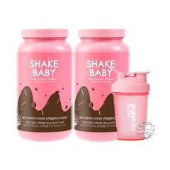 쉐이크베이비 단백질 다이어트 식사대용쉐이크 2입+보틀세트, 초코맛750g+초코맛750g+핑크보틀1개, 1세트