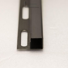 스텐사각 타일 코너비드 몰딩(블랙유광)2438mm(재료분리대)(타일꼼꼼이), 8mm(+1000), 2438mm