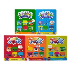 넘버블럭스 알파블럭스 플랩북 5권 전집 numberblocks alphablocks 보드북 영어 영어책 재미있는 유아 어린이 선물