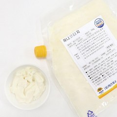 코티지 치즈500g+500g 대용량 와인안주 빵 샐러드 부드러운 크림치즈 단백질 칼슘 함유, 1개, 500g