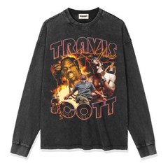 트레비스 스캇 Travis scott 프린트 티셔츠 힙합 빈티지 래퍼 음악 농구 뮤지션