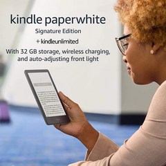 킨들 페이퍼화이트 시그니처 에디션 Kindle Paperwhite 32GB 6.8인치 디스플레이, 아가베 그린, 광고 없음