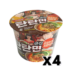 사천왕 탄탄면 큰컵라면 140g x 4개, 단품