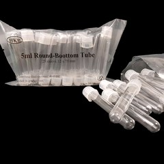 바오바론 5ml 14ml 테스트 튜브 캡 시험관 test tube 멸균 유전자 실험 과학 기자재 수업 소모품